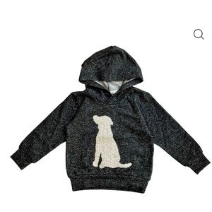 Kids Dark Dog Print Hoodie by Oh Baby!